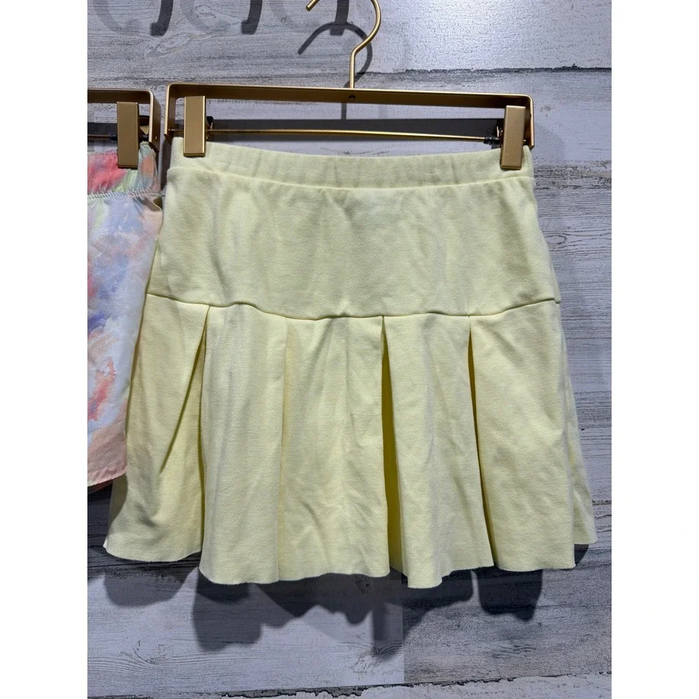 Old Navy Art Class Shorts Skirt Girls 10/12 Yellow Peach Active Skater EUC